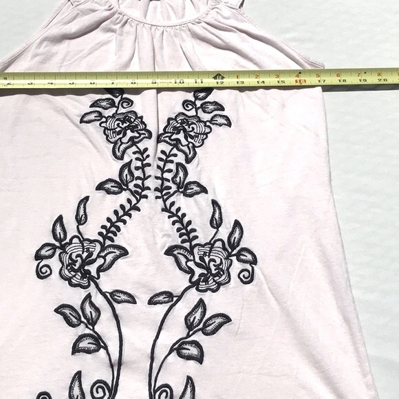 BCBG MaxAzria Cotton Halter Style Embroidered Coverup Dress Size Medium - Picture 13 of 16